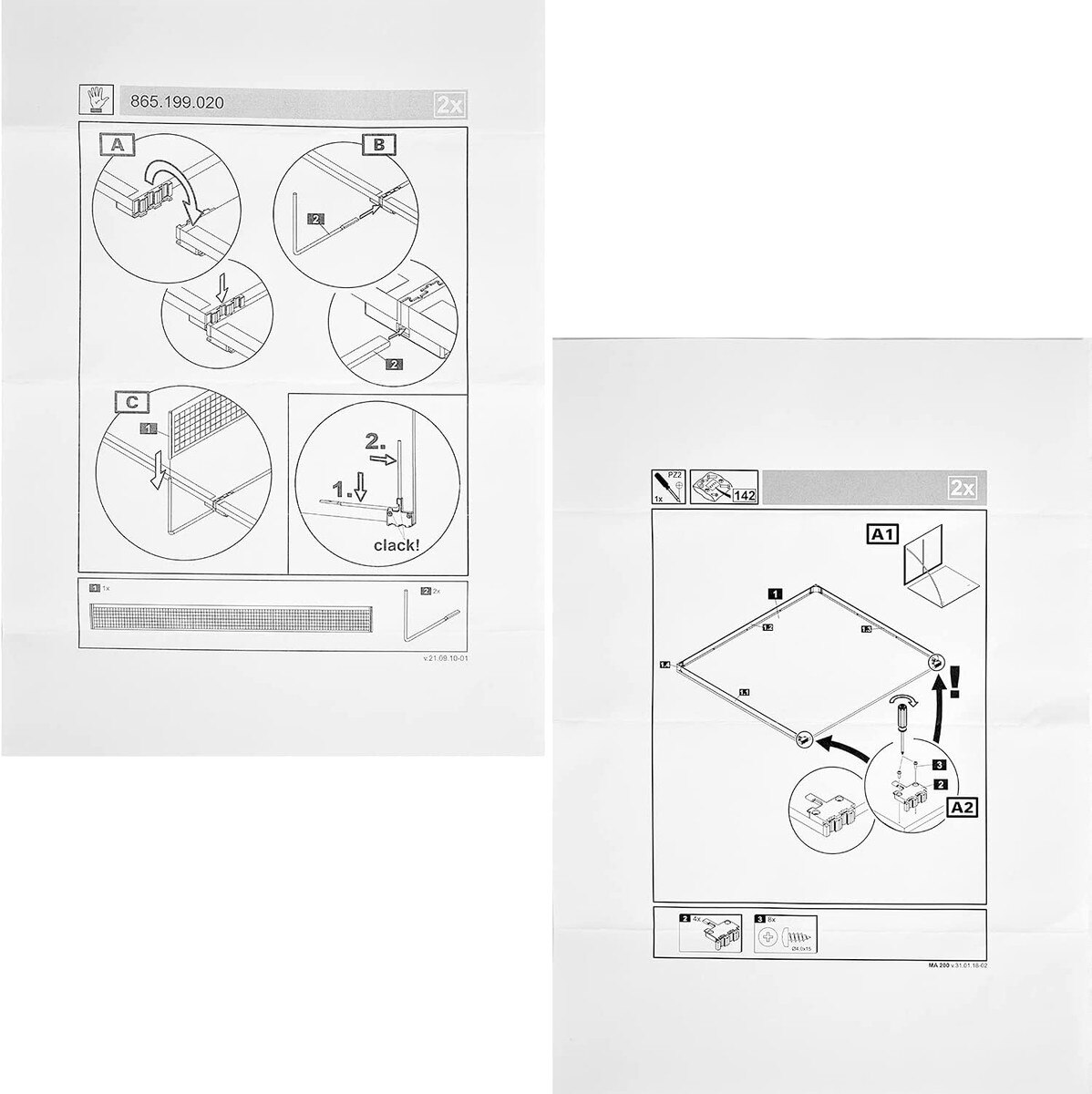 Start Net Set For PT Tops: Directions